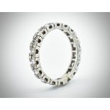 18ct White Gold & Diamond Eternity Ring