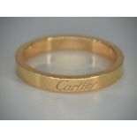 18ct Rose Gold C de Cartier Band Ring