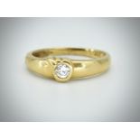 18ct Gold Diamond Solitaire Ring