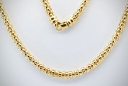 An 18ct / 750 marked Gold Snake Link Necklace Chain