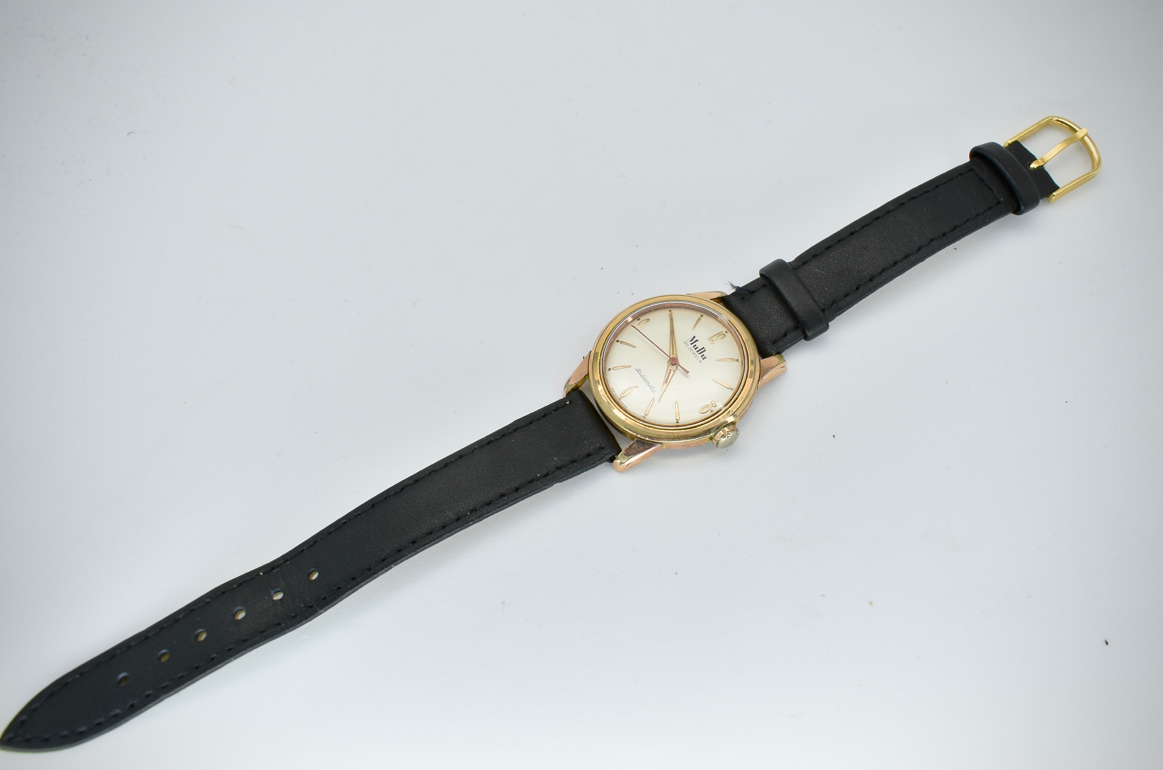 Mid Century MuDu 30 Jewels Doublematic Gents Wristwatch - Image 3 of 3