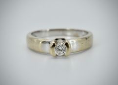 An 18ct White Gold Single Stone Diamond Ring