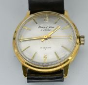 Mid Century House Of Jobin 17 Jewels Incabloc Gents Wristwatch