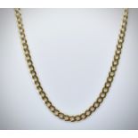 Hallmarked 9ct Gold Curb Chain Necklace