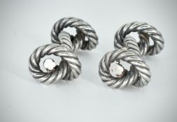 Hermes Silver Hallmarked Gentleman's Cufflinks