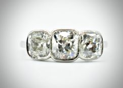 Platinum & Diamond Three Stone Ring