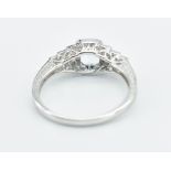 18ct White Gold Aquamarine & Diamond Ring