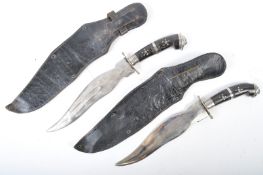 TWO INDIAN CEREMONIAL DRESS KUKRI STYLE KNIVES