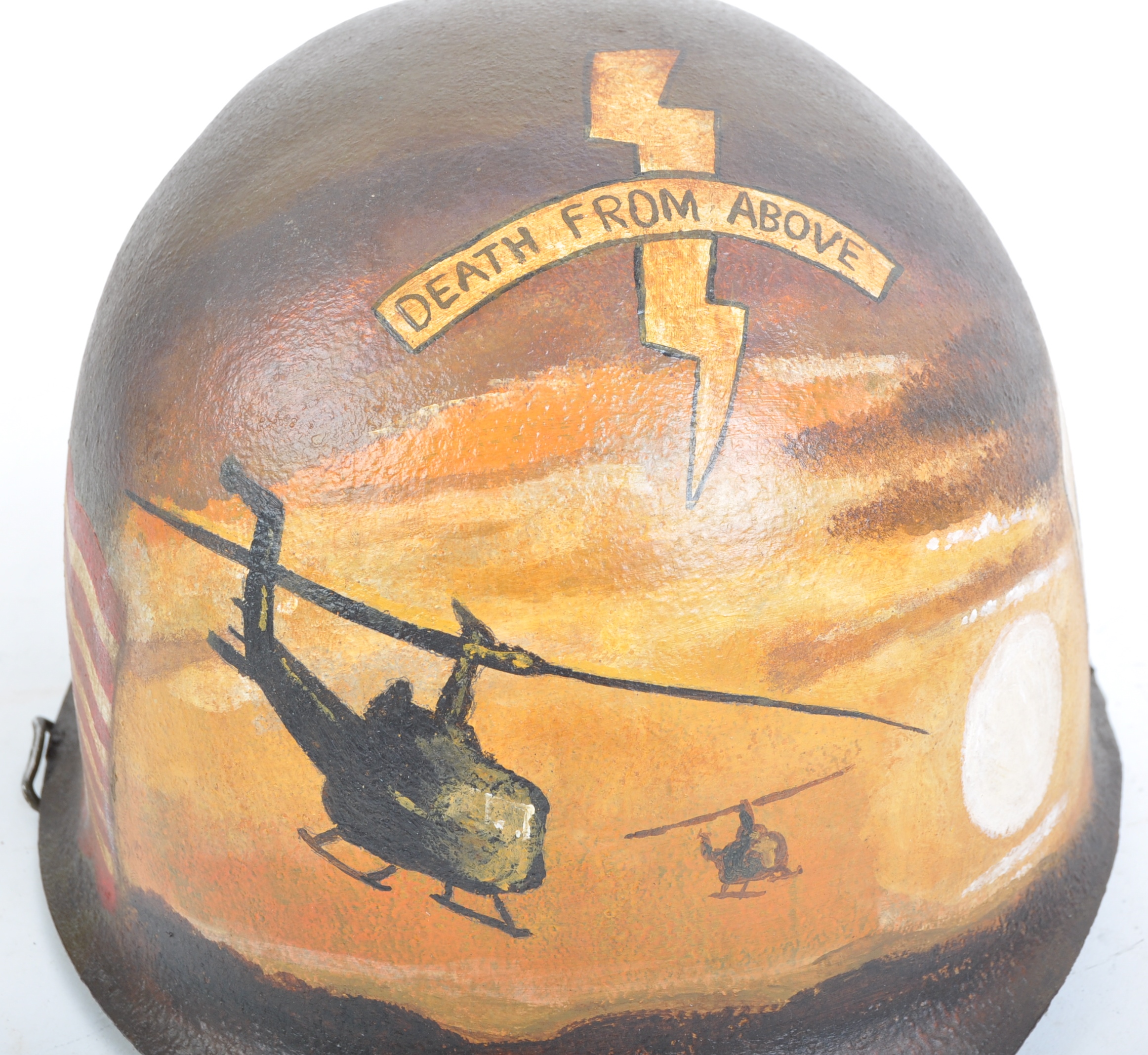 VIETNAM WAR INTEREST M1 MEMORIAL HELMET - Image 4 of 6