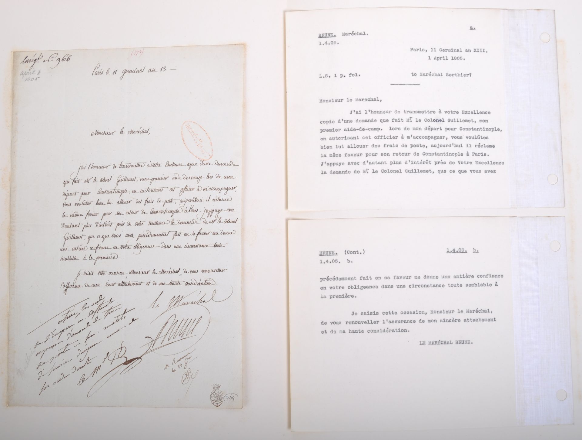 NAPOLEONIC WARS - EXCEPTIONAL COLLECTION OF LETTERS - Image 4 of 216