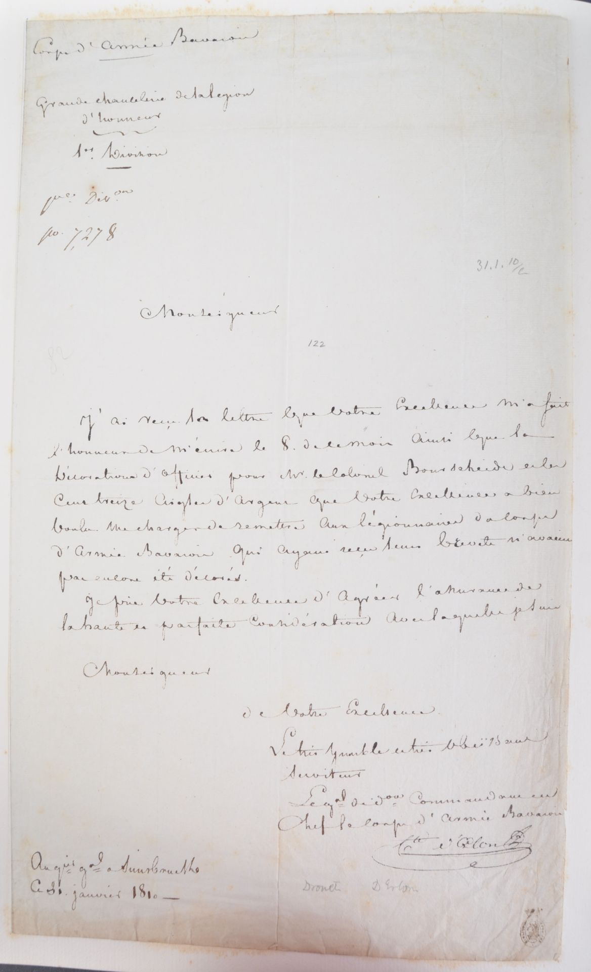 NAPOLEONIC WARS - EXCEPTIONAL COLLECTION OF LETTERS - Image 71 of 216
