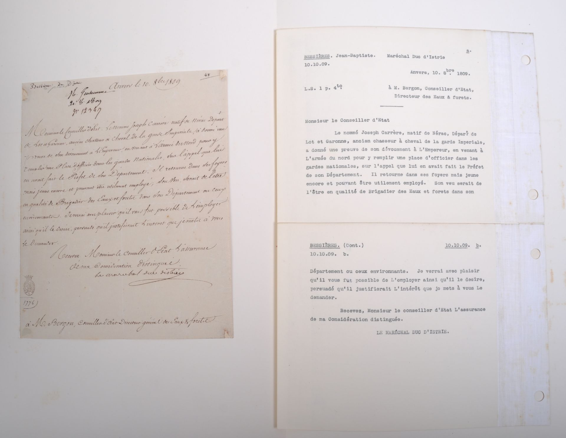 NAPOLEONIC WARS - EXCEPTIONAL COLLECTION OF LETTERS - Image 16 of 216