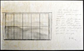 ATTRIBUTED TO ADOLF HITLER - PENCIL SKETCH OF THE BERGHOF WINDOW