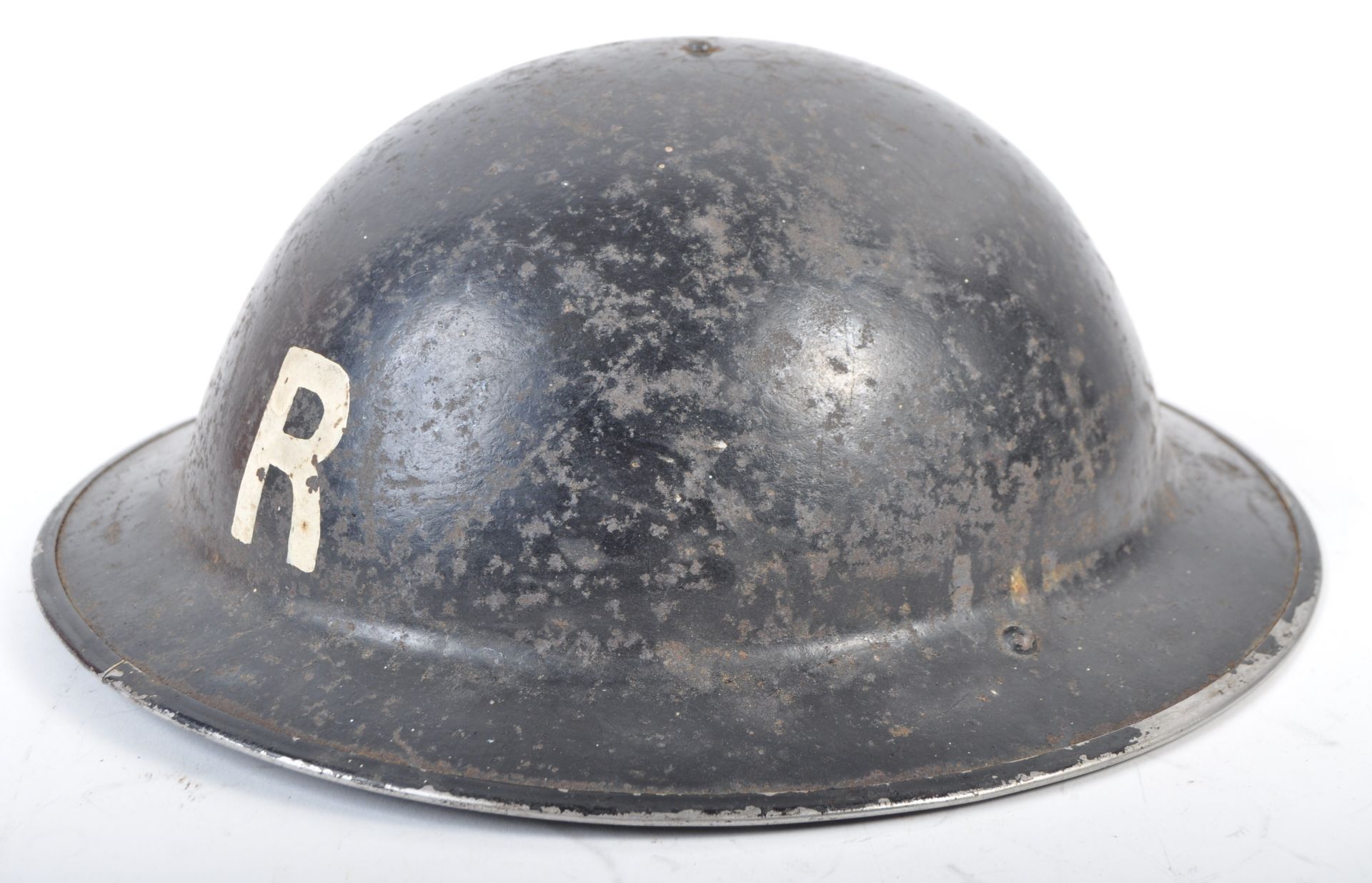 ORIGINAL WWII SECOND WORLD WAR ' RESCUE ' BRODIE HELMET - Bild 2 aus 4