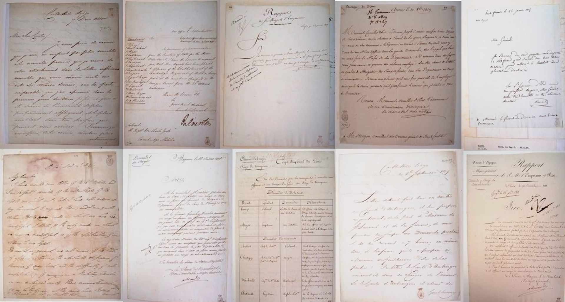 NAPOLEONIC WARS - EXCEPTIONAL COLLECTION OF LETTERS