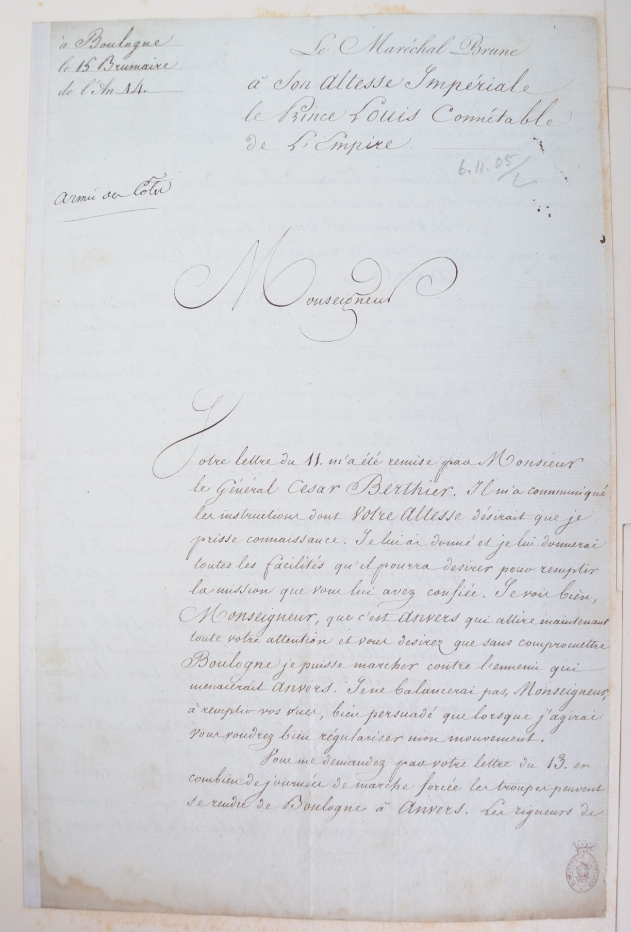 NAPOLEONIC WARS - EXCEPTIONAL COLLECTION OF LETTERS - Image 140 of 216