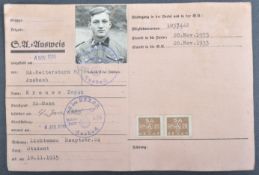 WWII SECOND WORLD WAR GERMAN SA MEMBERSHIP BOOK