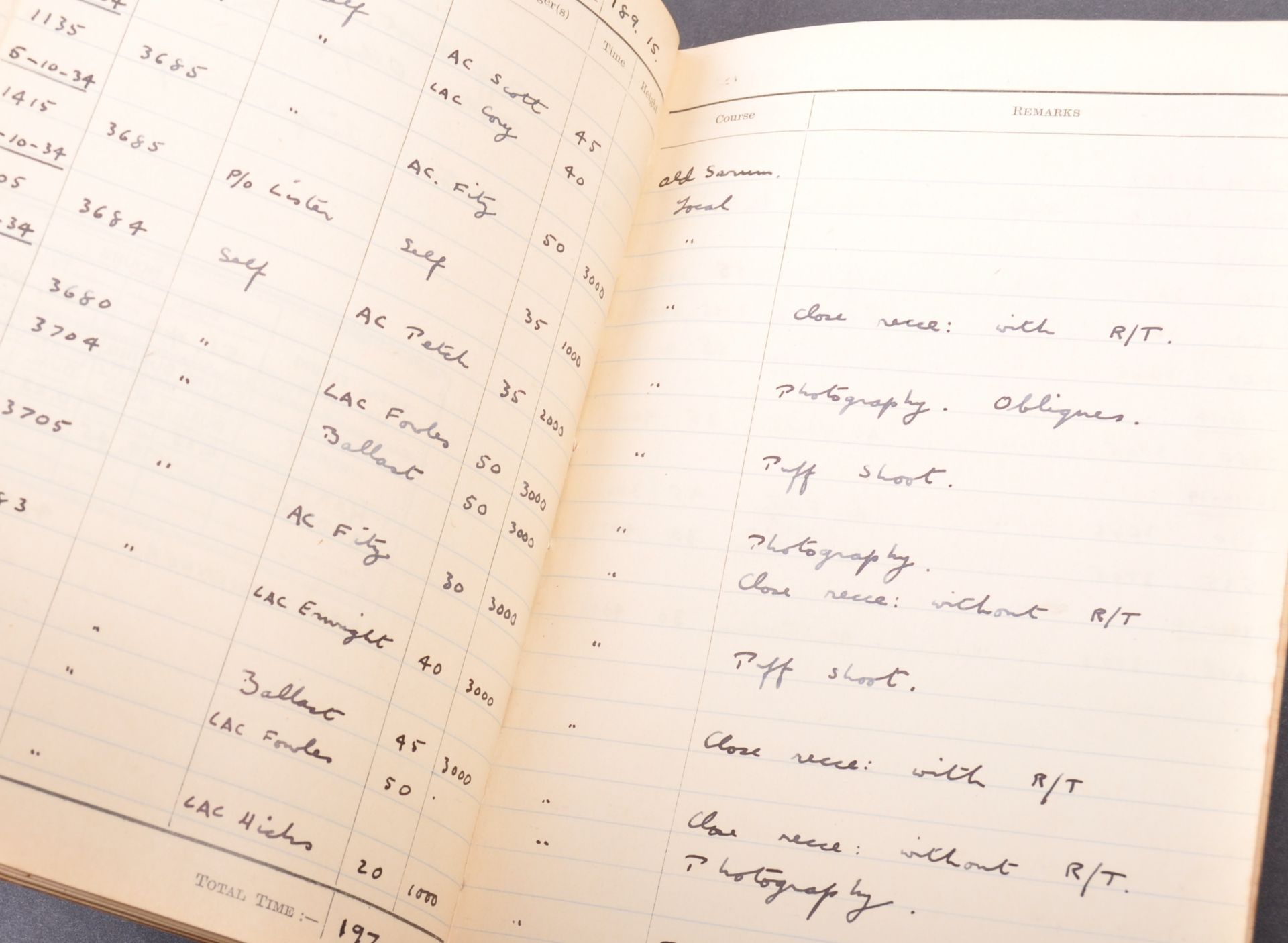 WWII SECOND WORLD WAR INTEREST PILOT'S FLYING LOG BOOKS - Bild 3 aus 6