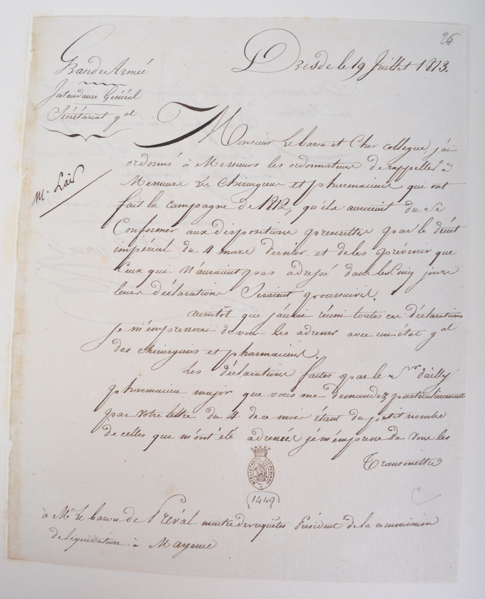 NAPOLEONIC WARS - EXCEPTIONAL COLLECTION OF LETTERS - Image 212 of 216