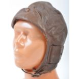 ORIGINAL WWII ERA AVIATION PILOT LEATHER FLYING HELMET