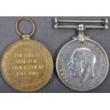 WWI FIRST WORLD WAR MEDAL GROUP - DEVON REGIMENT PRIVATE