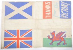 RARE ORIGINAL WWII SECOND WORLD WAR VE DAY CELEBRATION FLAG