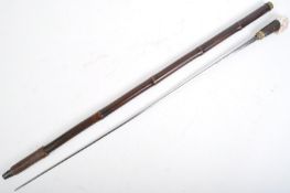 19TH CENTURY VICTORIAN GENTLEMANS SWORD STICK WALKING CANE