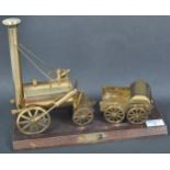 STEPHENSON'S ROCKET - RAILWAY INTEREST 20TH CENTURY BRASS MODEL