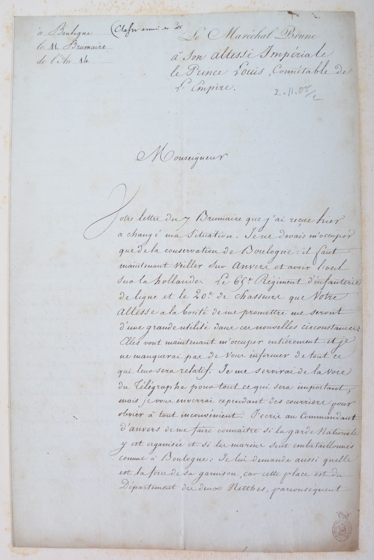 NAPOLEONIC WARS - EXCEPTIONAL COLLECTION OF LETTERS - Image 144 of 216