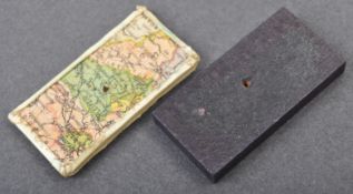 WWII INTEREST - SECRET MAP HIDDEN INSIDE A VINTAGE DOMINO