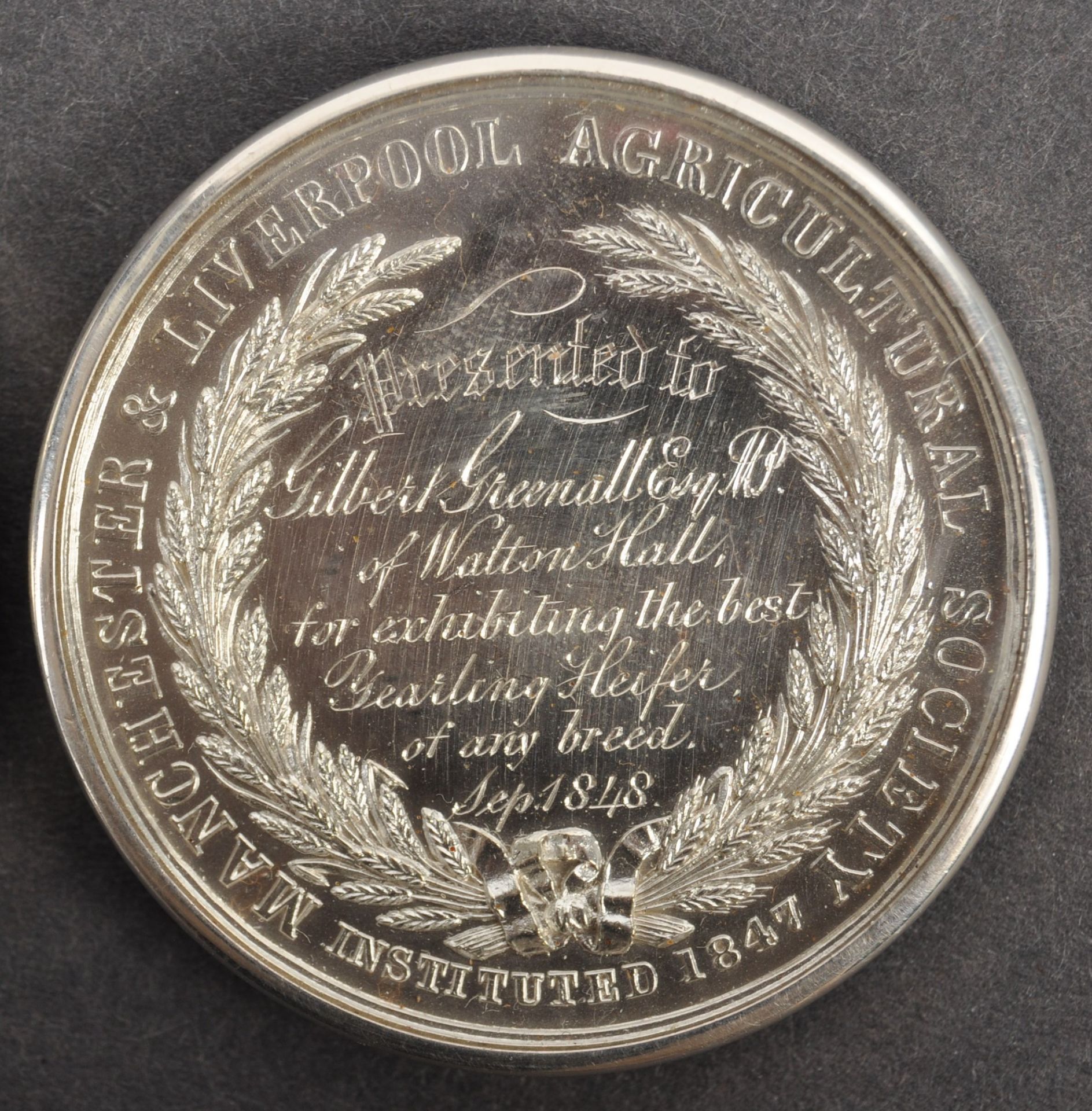 COLLECTION OF ANTIQUE MEDALLIONS - LIVERPOOL AGRICULTURAL SOCIETY - Image 3 of 4