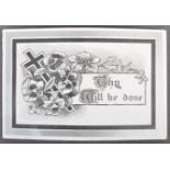 RARE WWII BRITISH PROPAGANDA ADOLF HITLER MEMORIAL DEATH CARD