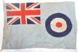 WWII SECOND WORLD WAR VINTAGE RAF AIRFIELD FLAG WITH ROUNDEL