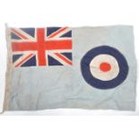 WWII SECOND WORLD WAR VINTAGE RAF AIRFIELD FLAG WITH ROUNDEL