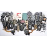 LARGE COLLECTION OF ASSORTED MILITARY RESPIRATOR GAS MASKS