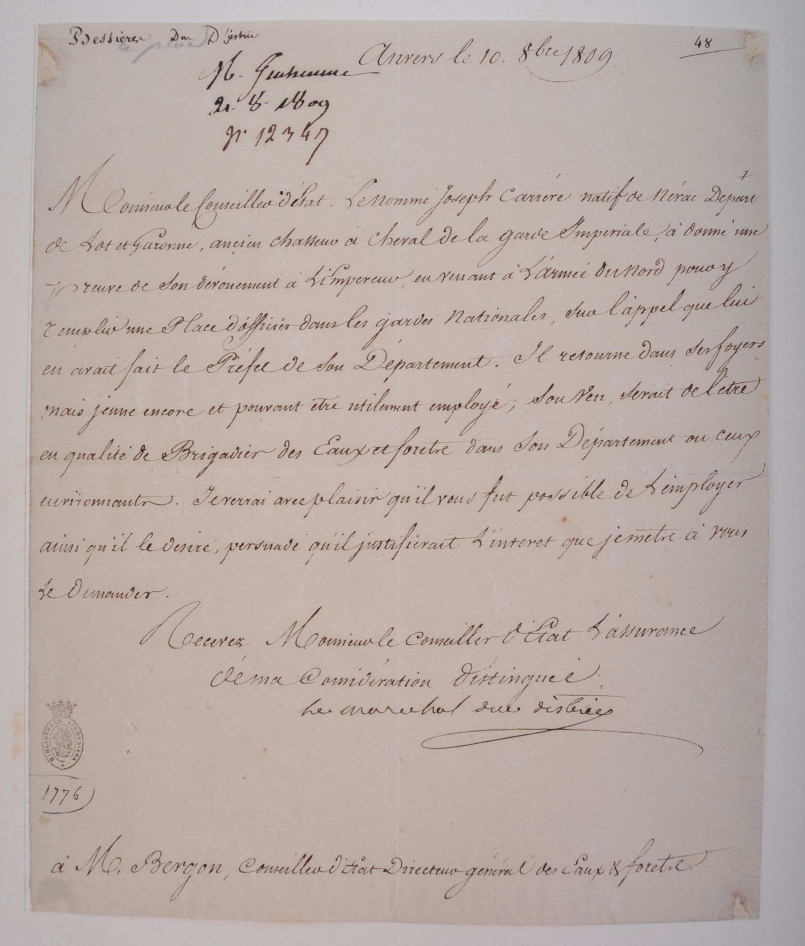 NAPOLEONIC WARS - EXCEPTIONAL COLLECTION OF LETTERS - Image 17 of 216