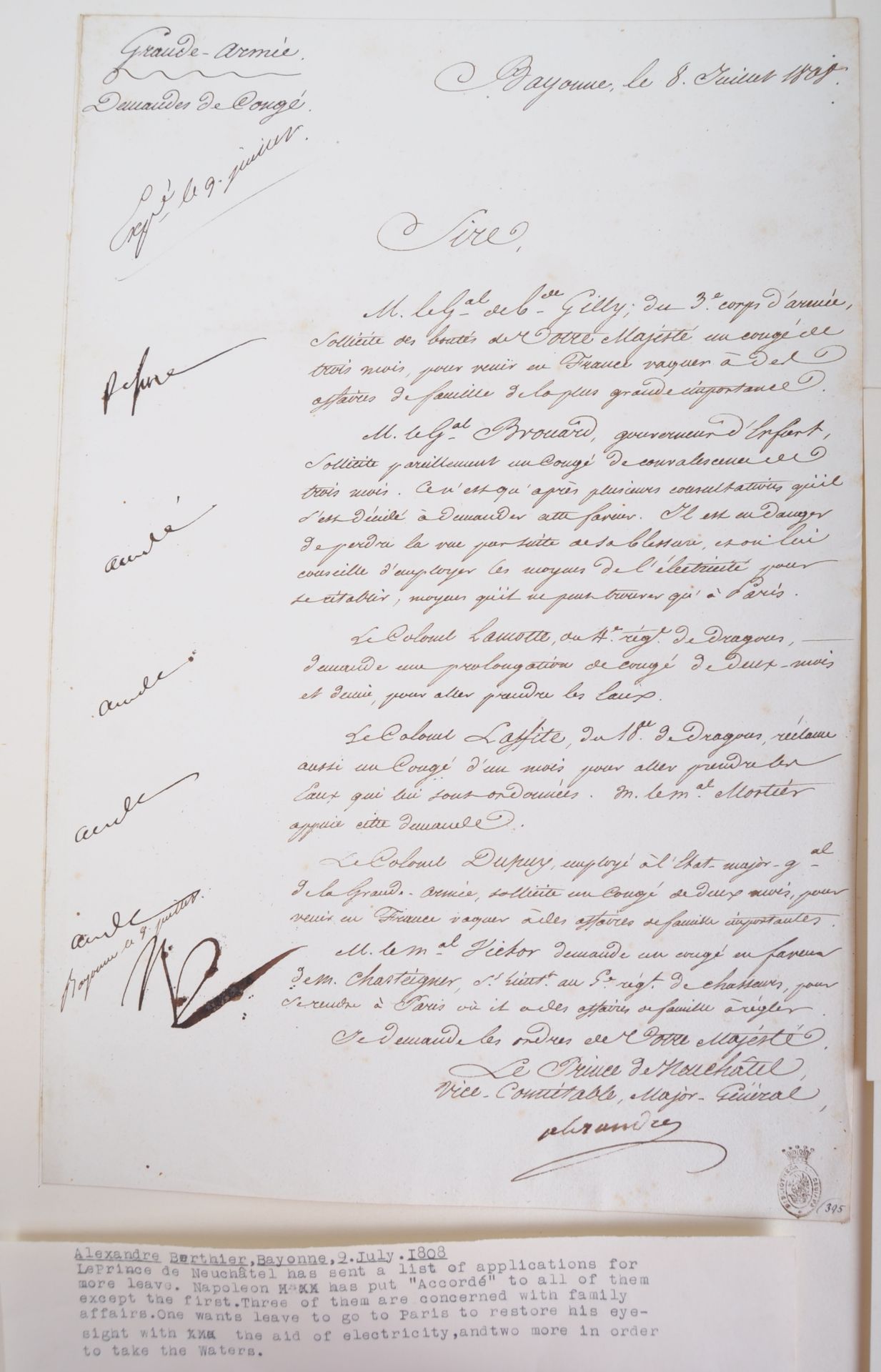 NAPOLEONIC WARS - EXCEPTIONAL COLLECTION OF LETTERS - Image 67 of 216