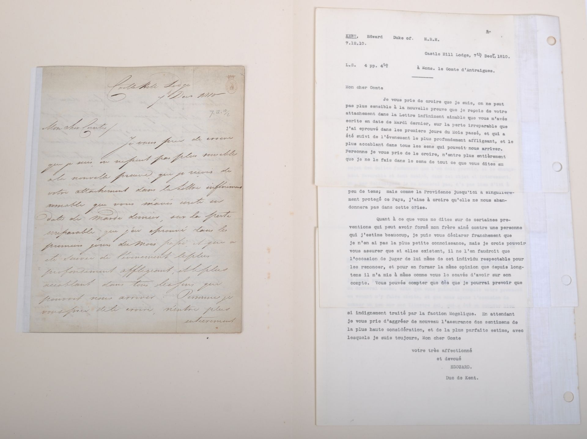 NAPOLEONIC WARS - EXCEPTIONAL COLLECTION OF LETTERS - Image 2 of 216