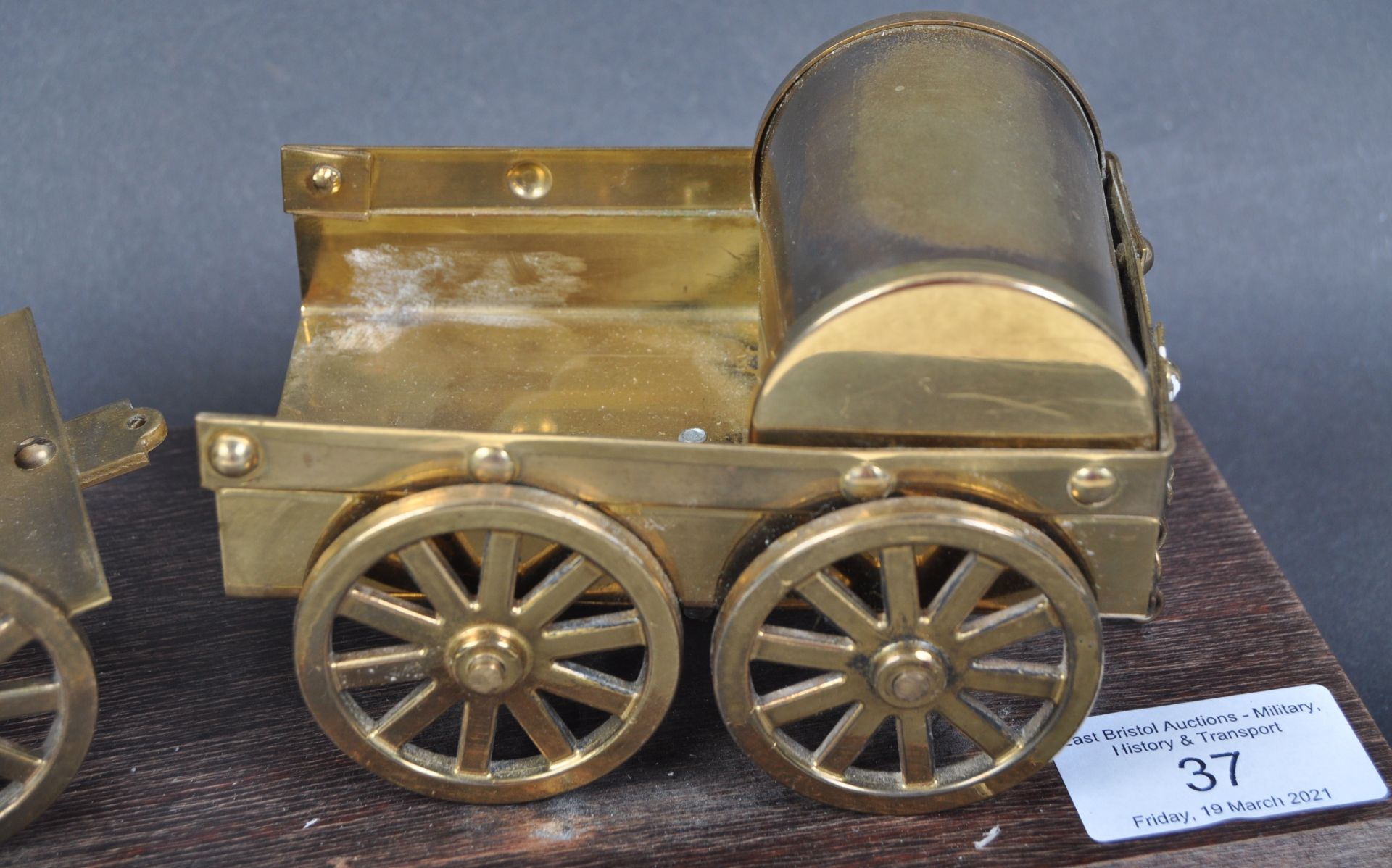 STEPHENSON'S ROCKET - RAILWAY INTEREST 20TH CENTURY BRASS MODEL - Bild 2 aus 8