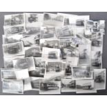 TRAMS & TROLLEY BUSES - LARGE COLLECTION OF BLACK AND WHITE PHOTOS