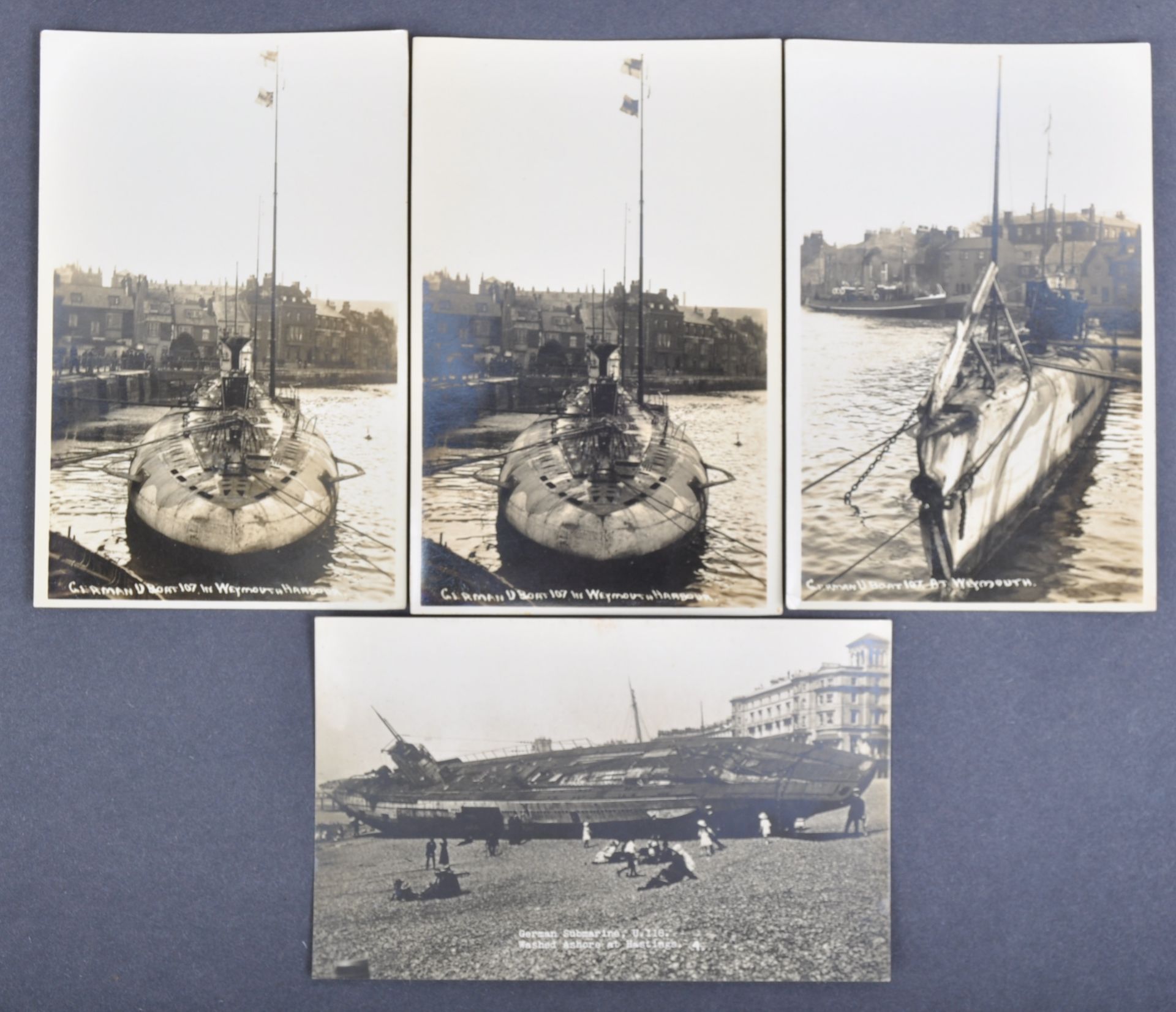 WWI FIRST WORLD WAR GERMAN U-BOAT REAL PHOTOGRAPHIC POSTCARDS