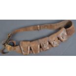 ORIGINAL WWI FIRST WORLD WAR BRITISH ARMY BANDOLIER AMMO BELT