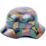 WWII NAZI THIRD REICH GERMAN LUFTSCHUTZ HELMET IN CAMOUFLAGE