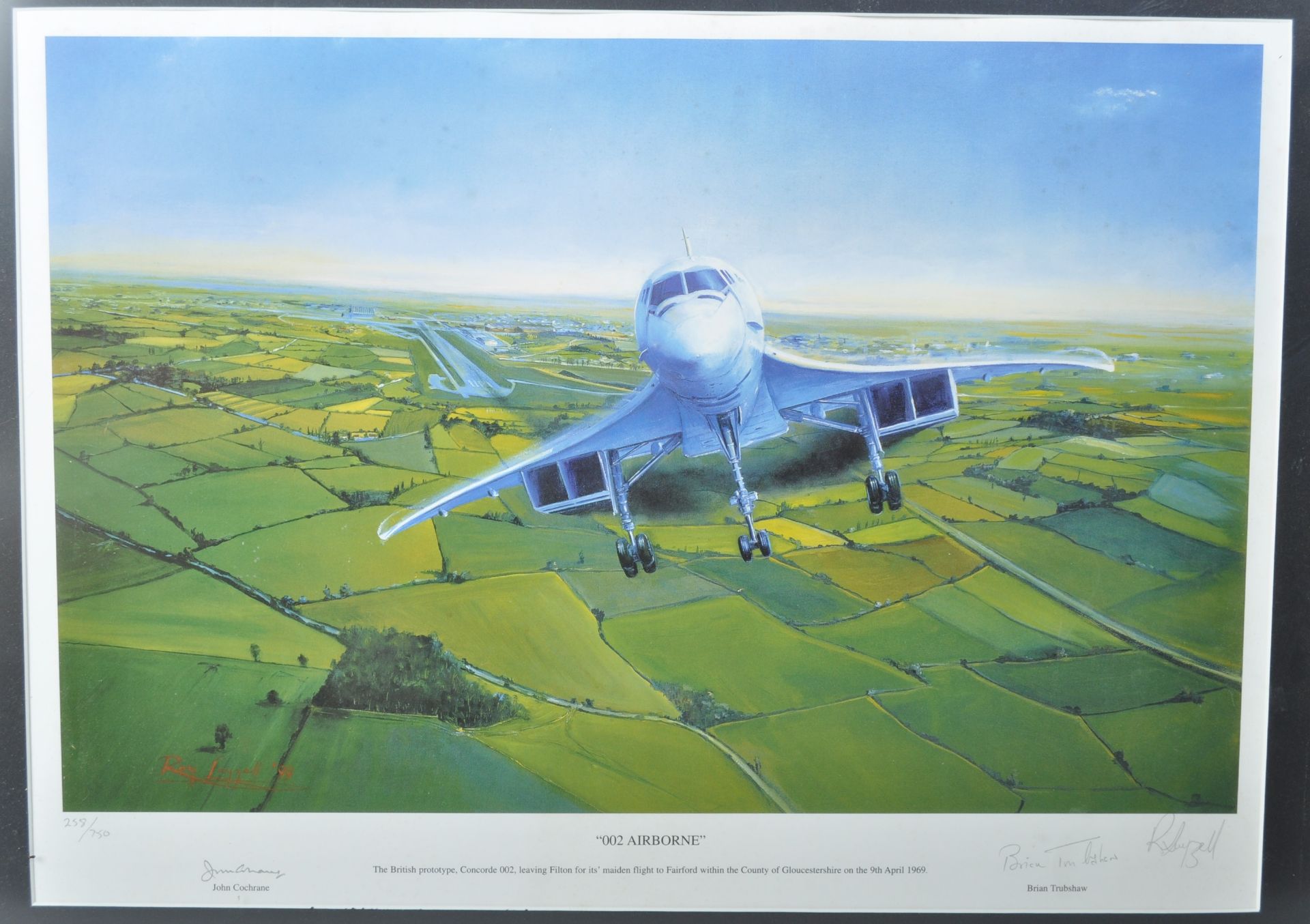 CONCORDE - ' 002 AIRBORNE ' LIMITED EDITION AUTOGRAPHED PRINT - Bild 2 aus 7