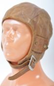 ORIGINAL WWII ERA AVIATION PILOT LEATHER FLYING HELMET