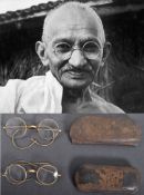 MAHATMA GANDHI - TWO PAIRS OF PERSONAL ANTIQUE SPECTACLES