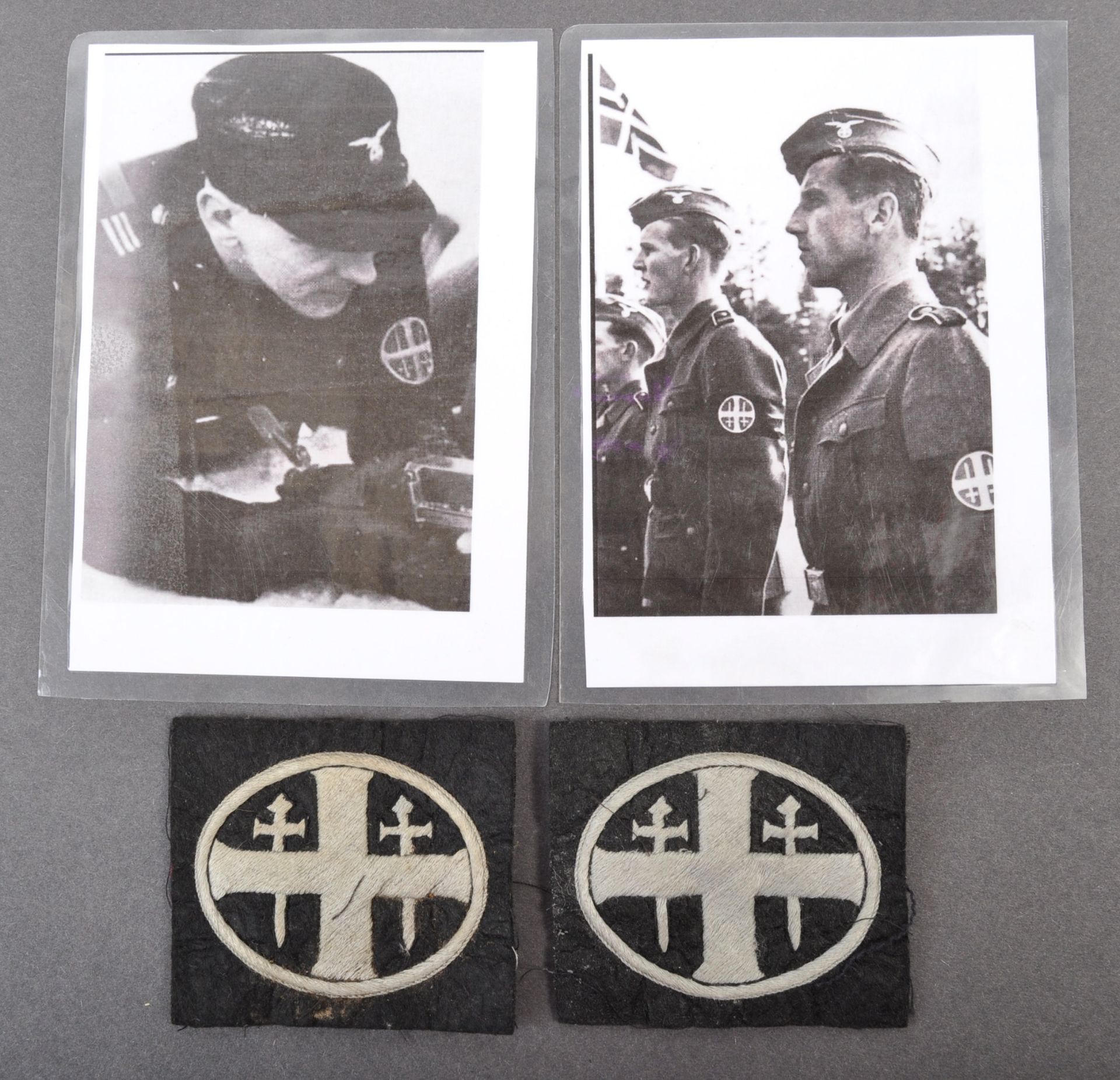 WWII INTEREST - PAIR OF WWII NORWEGIAN GERMAN UNIT PATCHES