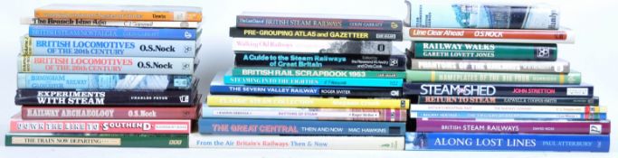 LARGE COLLECTION OF ASSORTED STEAM RAILWAYS RELATED BOOKS