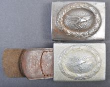 TWO ORIGINAL WWII GERMAN LUFTWAFFE BELT BUCKLES