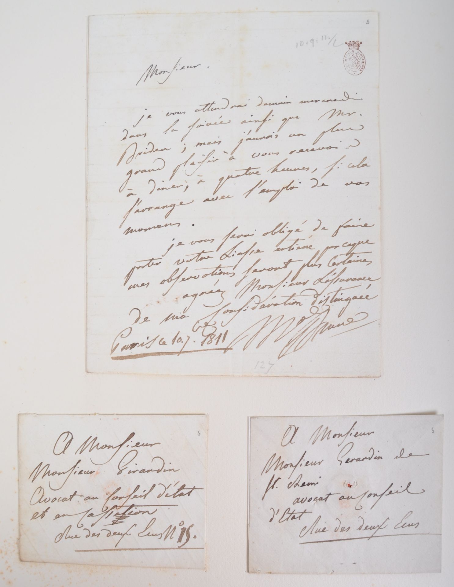 NAPOLEONIC WARS - EXCEPTIONAL COLLECTION OF LETTERS - Image 138 of 216